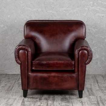 Кресло кожаное Элегант (Бордовый) в Железногорске - zheleznogorsk.mebel54.com | фото