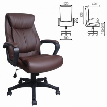 Кресло офисное BRABIX Enter EX-511 (коричневый) в Железногорске - zheleznogorsk.mebel54.com | фото