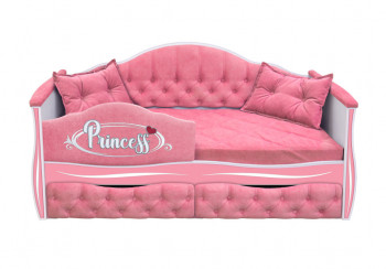Кровать 160 серии Иллюзия 2 ящика 36 Розовый (мягкий бортик/подушки) в Железногорске - zheleznogorsk.mebel54.com | фото