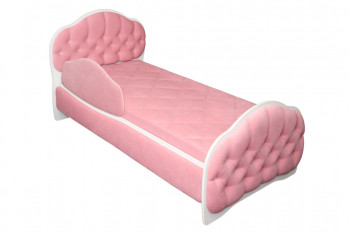 Кровать 170 Гармония 36 Светло-розовый (мягкий бортик) в Железногорске - zheleznogorsk.mebel54.com | фото
