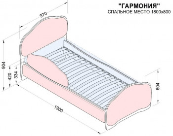 Кровать 180 Гармония 08 Шоколад (мягкий бортик) в Железногорске - zheleznogorsk.mebel54.com | фото