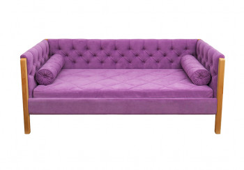 Кровать 180 серии Леди  32 Фиолетовый (подушка валик) в Железногорске - zheleznogorsk.mebel54.com | фото