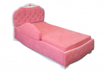 Кровать 190 Гармония Lux 36 Розовый (мягкий бортик) в Железногорске - zheleznogorsk.mebel54.com | фото
