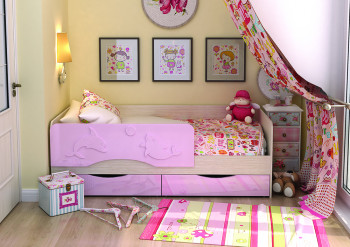 Кровать Алиса КР-812 1,6 Белфорд/Розовый металлик в Железногорске - zheleznogorsk.mebel54.com | фото