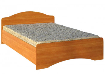 Кровать двойная 1600-1 без матраса (круглые спинки) Вишня Оксфорд в Железногорске - zheleznogorsk.mebel54.com | фото
