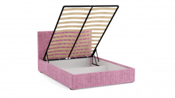 Кровать Гамма ш. 1400 (с основанием для хранения) (велюр тенерифе розовый) в Железногорске - zheleznogorsk.mebel54.com | фото