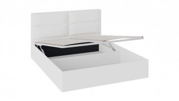 Кровать «Глосс» с мягкой обивкой и подъемным механизмом тип 1 (1400) (Белая) в Железногорске - zheleznogorsk.mebel54.com | фото