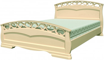 Кровать Грация-1 из массива сосны 900*2000 Белый античный в Железногорске - zheleznogorsk.mebel54.com | фото