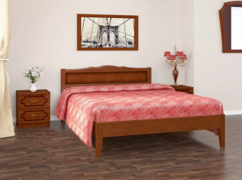 Кровать Карина-7 из массива сосны 1600*2000 Орех в Железногорске - zheleznogorsk.mebel54.com | фото