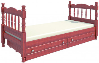 Кровать одинарная Аленка из массива сосны 800*1890 Орех в Железногорске - zheleznogorsk.mebel54.com | фото