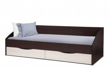 Кровать одинарная "Фея - 3" (симметричная) New (венге / вудлайн кремовый / ДВПО: белый) в Железногорске - zheleznogorsk.mebel54.com | фото