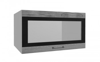 Лофт ВПГСФ 800 шкаф верхний горизонтальный со стеклом высокий с фотопечатью (Дуб цикорий/корпус Серый) в Железногорске - zheleznogorsk.mebel54.com | фото