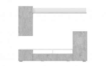Мебель для гостиной МГС 4 (Белый/Цемент светлый) в Железногорске - zheleznogorsk.mebel54.com | фото