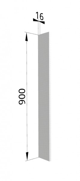 Панель торцевая (для шкафа верхнего торцевого высотой 900 мм) ВПТ 400 Мелисса (Графит скин) в Железногорске - zheleznogorsk.mebel54.com | фото