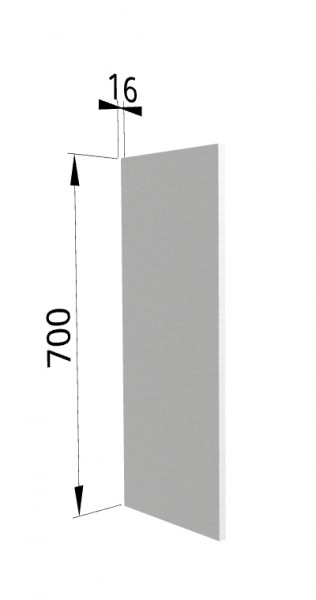 Панель торцевая (для шкафа верхнего высотой 700 мм) П Мелисса (Графит скин) в Железногорске - zheleznogorsk.mebel54.com | фото