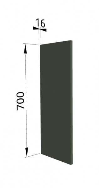 Панель торцевая П Квадро (для шкафа верхнего) Оливково-зеленый в Железногорске - zheleznogorsk.mebel54.com | фото