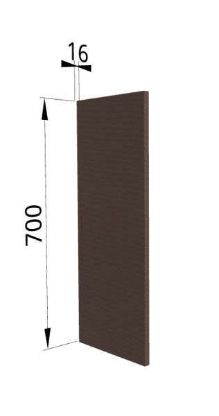 Панель торцевая П Квадро (для шкафа верхнего) Шоколад кожа в Железногорске - zheleznogorsk.mebel54.com | фото