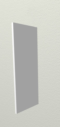 Панель торцевая ПТ 400 Капля (для шкафа торцевого верхнего) Белый в Железногорске - zheleznogorsk.mebel54.com | фото