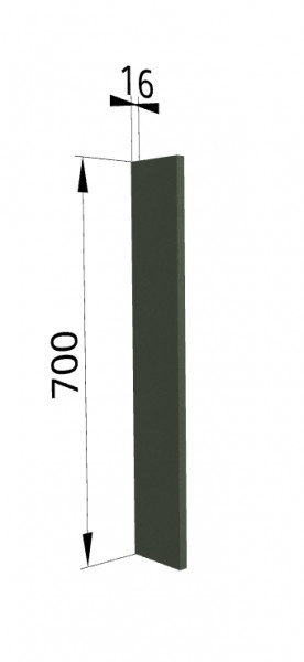 Панель торцевая ПТ 400 Квадро (для шкафа торцевого верхнего) Оливково-зеленый в Железногорске - zheleznogorsk.mebel54.com | фото