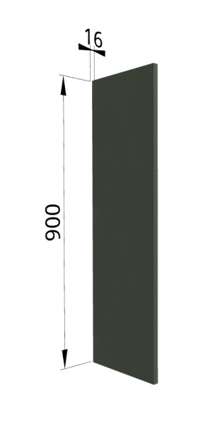 Панель торцевая ВП Квадро (для шкафа верхнего высокого) Оливково-зеленый в Железногорске - zheleznogorsk.mebel54.com | фото
