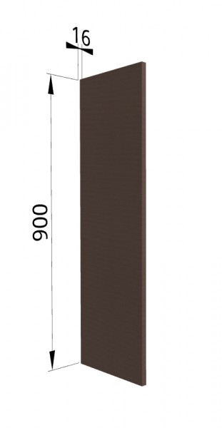 Панель торцевая ВП Квадро (для шкафа верхнего высокого) Шоколад кожа в Железногорске - zheleznogorsk.mebel54.com | фото