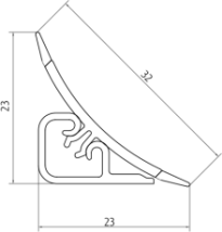 Плинтус LB-23, L=3000мм, травертин римский в Железногорске - zheleznogorsk.mebel54.com | фото