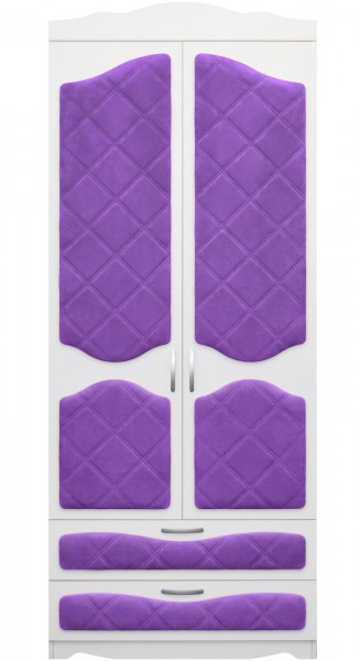 Шкаф 2-х створчатый с ящиками серии Иллюзия 32 Фиолетовый в Железногорске - zheleznogorsk.mebel54.com | фото