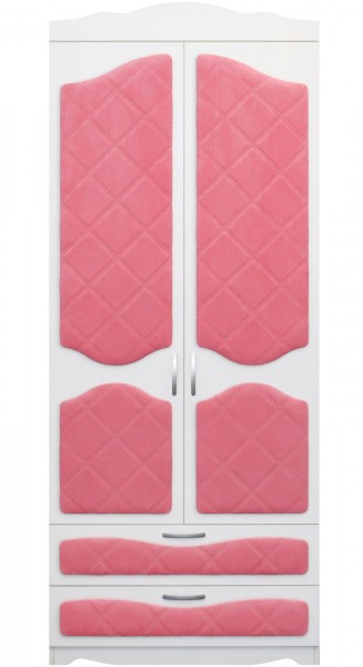 Шкаф 2-х створчатый с ящиками серии Иллюзия 89 Розовый в Железногорске - zheleznogorsk.mebel54.com | фото