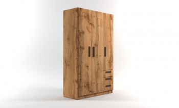 Шкаф 3-х створчатый с ящиками Шервуд (Дуб Вотан) в Железногорске - zheleznogorsk.mebel54.com | фото