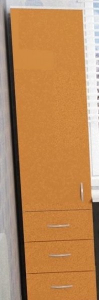 Шкаф-пенал №1 (полуоткрытый) Винтерберг/Оранжевый в Железногорске - zheleznogorsk.mebel54.com | фото