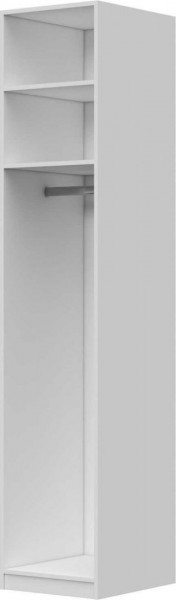 Шкаф ШР-1 зеркало, левый, Вива (Белый/Белый глянец/Платина) в Железногорске - zheleznogorsk.mebel54.com | фото