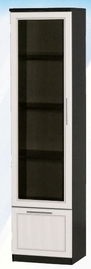 Шкаф средний с ящиком и стеклодверью ДЛЯ ГОСТИНОЙ ШСЯС-450 Венге/Дуб выбеленный в Железногорске - zheleznogorsk.mebel54.com | фото