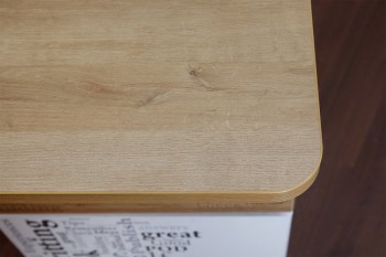 Стол угловой с ящиками «Оксфорд» (Ривьера/Белый с рисунком) в Железногорске - zheleznogorsk.mebel54.com | фото